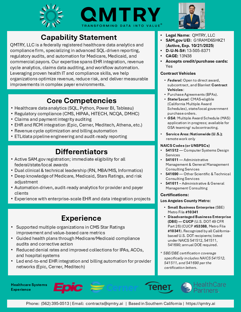 QMTRY Capability Statement PDF